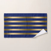 Blauw- en gouden strepen bad handdoek (Handdoek)