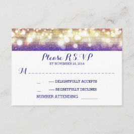 blauw en gouden strijders glitter bruiloft RSVP Kaartje