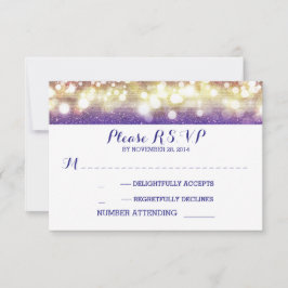 blauw en gouden strijders glitter bruiloft RSVP Kaartje