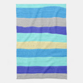 Blauw en gouden strips theedoek (Verticaal)