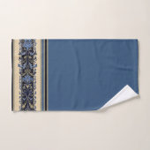 Blauw en gouden Victoriaanse rand Bad Handdoek (Handdoek)