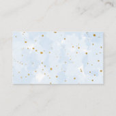 Blauw en gouden Waterverf, luierskaartje Informatiekaartje (Achterkant)