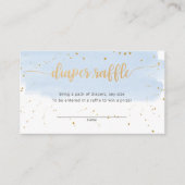 Blauw en gouden Waterverf, luierskaartje Informatiekaartje (Voorkant)