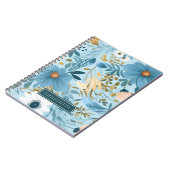 Blauw- en goudFloral Notitieboek (Linkerzijde)