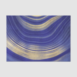 Blauw- en goudgatpatroon tissuepapier