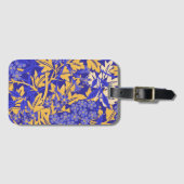 Blauw en goudgeel voor sierdoeleinden bagagelabel (Voorkant (horizontaal))