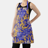 Blauw en goudgeel voor sierdoeleinden schort (Insitu)