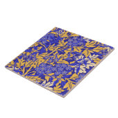 Blauw en goudgeel voor sierdoeleinden tegeltje (Zijkant)