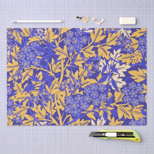 Blauw en goudgeel voor sierdoeleinden tissuepapier (Craft)