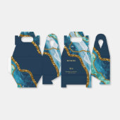 Blauw- en goudgetijden Glitter Wedding Bedankdoosjes (Uitgevouwen)