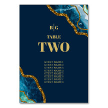 Blauw- en goudgetijden Glitter Wedding