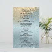 Blauw- en goudglitter - Programma (Staand voorkant)