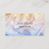 Blauw en goudglitter visitekaartje (Voorkant)