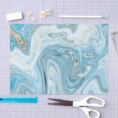 Blauw- en goudgrijs patroon 3 tissuepapier (Craft)