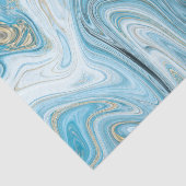 Blauw- en goudgrijs patroon 3 tissuepapier (Detail)