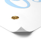 Blauw- en goudjongens Eén 1-jarige feestdag Poster (Hoek)