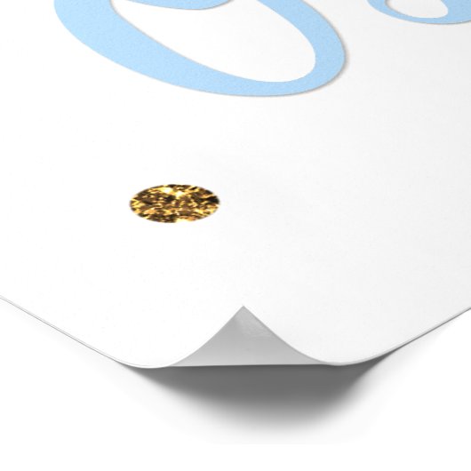 Blauw- en goudjongens Eén 1-jarige feestdag Poster (Hoek)