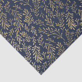 Blauw en goudkleurig Abstract deco verliest patroo Tissuepapier (Detail)