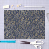 Blauw en goudkleurig Abstract deco verliest patroo Tissuepapier (Craft)