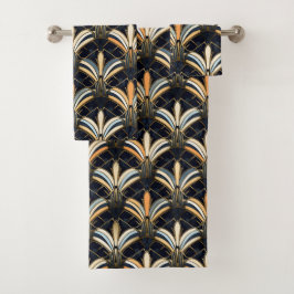 Blauw en goudkunst Deco Bad Handdoek