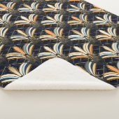 Blauw en goudkunst Deco Sherpa Deken (3/4)