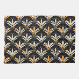 Blauw en goudkunst Deco Theedoek