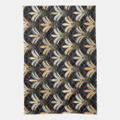 Blauw en goudkunst Deco Theedoek (Verticaal)