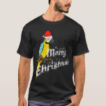 blauw en goudmakreel kerstpapegaai t-shirt<br><div class="desc">blauwe en gouden ara kerstpapegaai blauw en gele ara gift idea125</div>