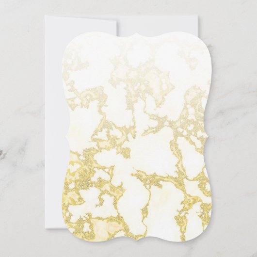 Blauw en goudmarmer 16e verjaardag lint kaart (Achterkant)