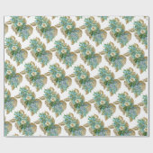  blauw en goudmeel cadeaupapier (Vlak)