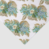  blauw en goudmeel tissuepapier (Detail)