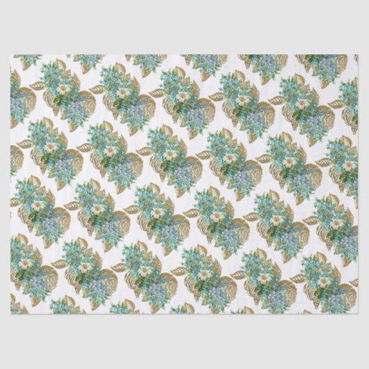  blauw en goudmeel tissuepapier (Voorkant)