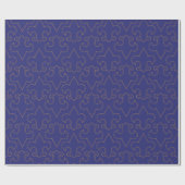 Blauw- en goudpapier voor de verpakking van cadeau cadeaupapier (Vlak)