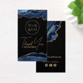 Blauw- en goudpasta visitekaartje (Bureau)