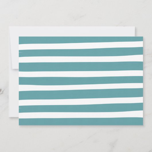 Blauw- en goudpompoen op Baby shower Kaart (Achterkant)