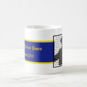 Blauw en goudschool Afstuderen Foto-Mok Koffiemok (Center)