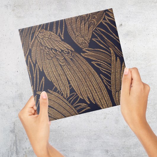  blauw en goudvleugelpatroon tegeltje