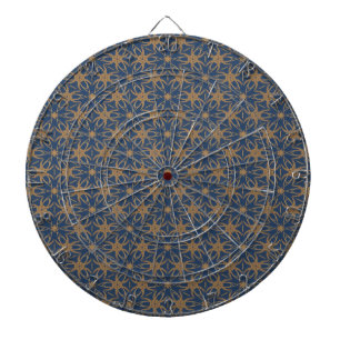 Blauw en goudvormig ontwerp dartbord