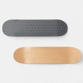 Blauw en goudvormig ontwerp persoonlijk skateboard (Horizontaal)