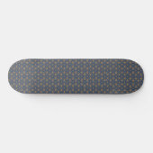 Blauw en goudvormig ontwerp persoonlijk skateboard (Horizontaal)