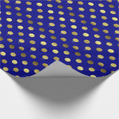 Blauw- en goudwandelpapier cadeaupapier (Hoek)