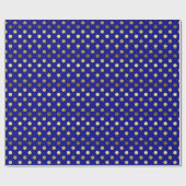 Blauw- en goudwandelpapier cadeaupapier (Vlak)