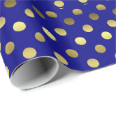 Blauw- en goudwandelpapier cadeaupapier (Rol Hoek)