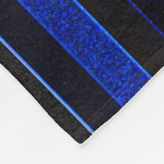 Blauw en graniet Stripes Fleece Deken (Hoek)