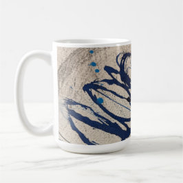 Blauw en grijs Abstract Ohs Koffiemok