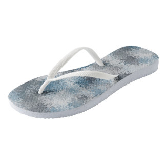 Blauw en Grijs abstract Teenslippers
