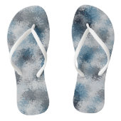 Blauw en Grijs abstract Teenslippers (Voetbed)