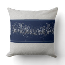 Blauw en grijs abstracte kussensloop