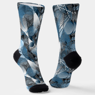Blauw en grijs. Abstractie. Sokken