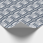 Blauw en Grijs Afstudeer Inpakpapier 2026 (Hoek)